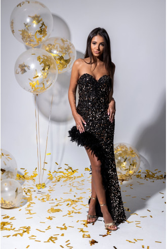 Sukienka Fox Czarno-Złota 2