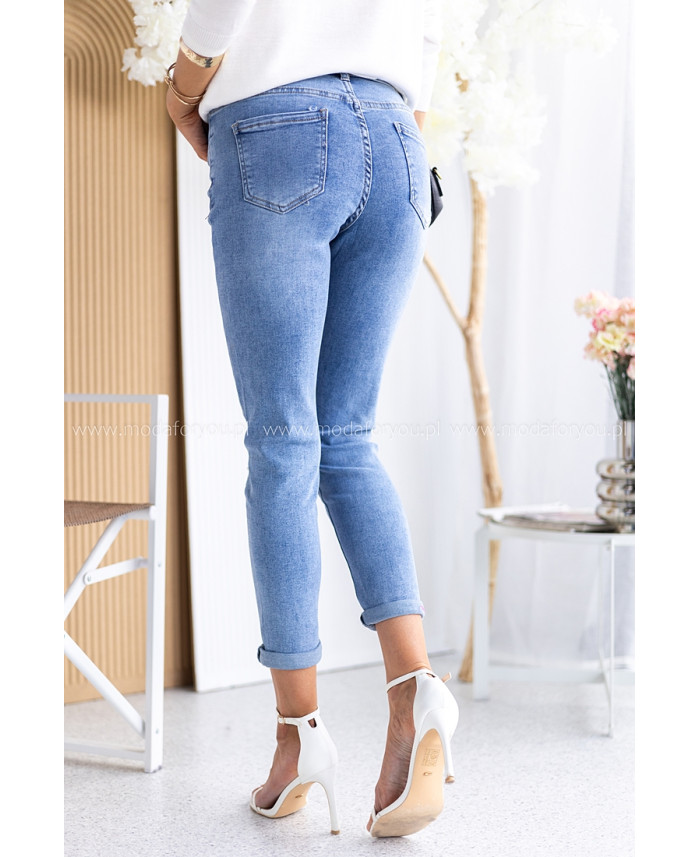 Spodnie Jeans Flower Pearl