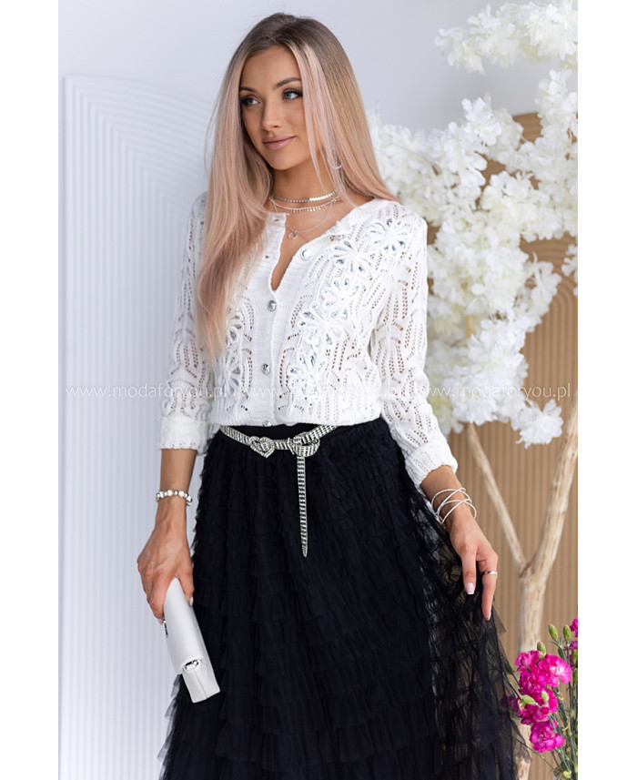 Spódnica Tiulowa Maxi Czarna