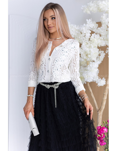 Spódnica Tiulowa Maxi Czarna