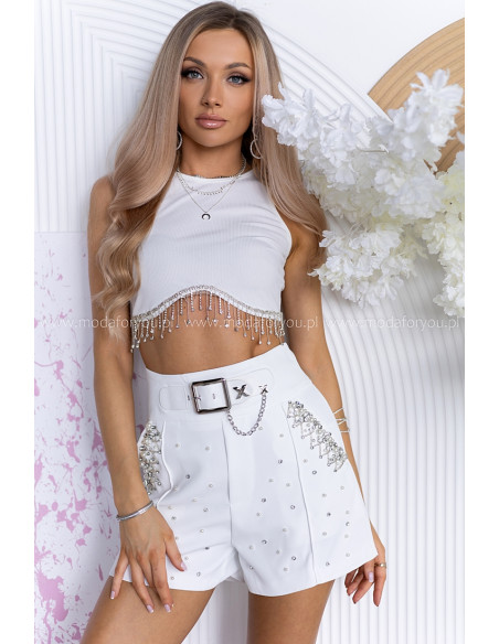 Krótkie Spodenki Violin Białe