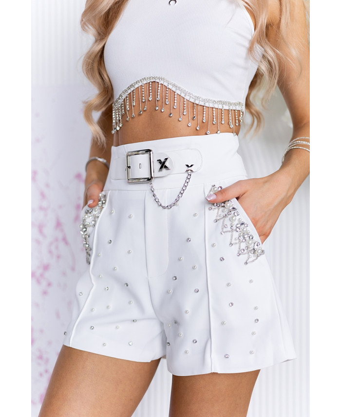 Krótkie Spodenki Violin Białe