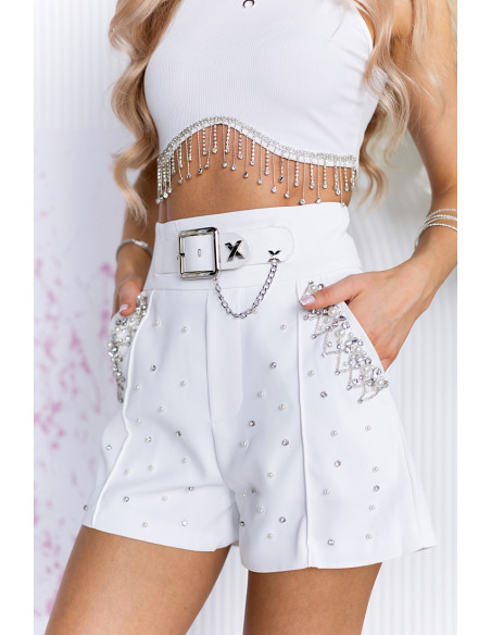 Krótkie Spodenki Violin Białe