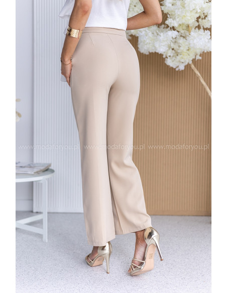 Spodnie Elle Buttoni Beżowe