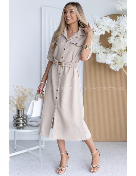 Sukienka Gall Beżowa