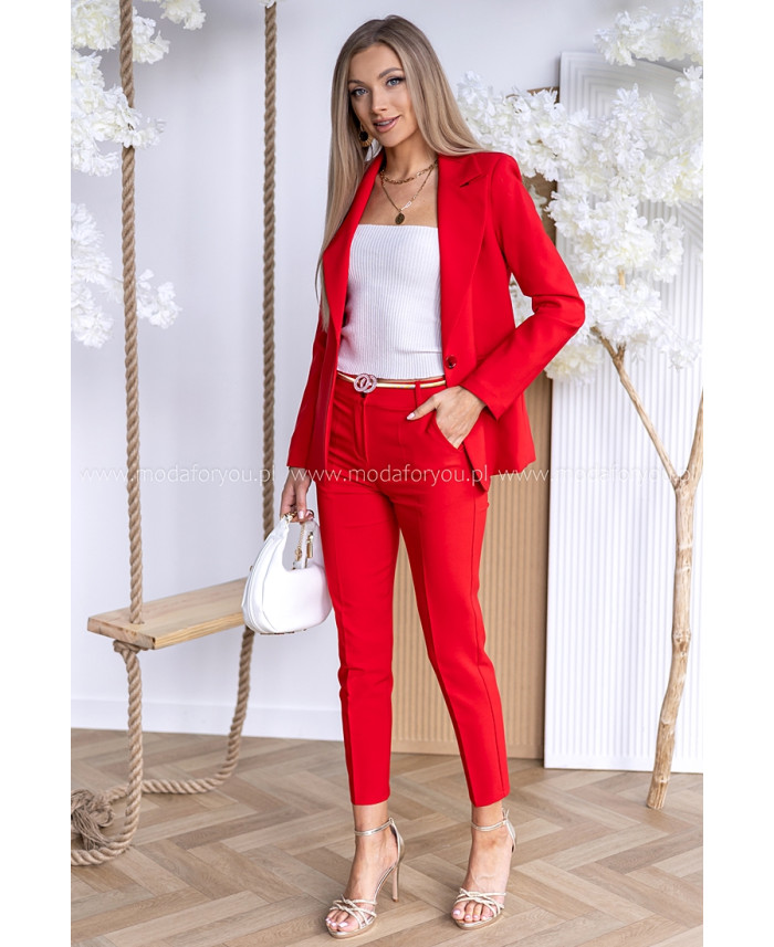 Komplet Poppy Czerwony