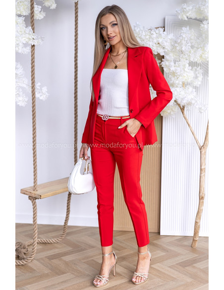 Komplet Poppy Czerwony