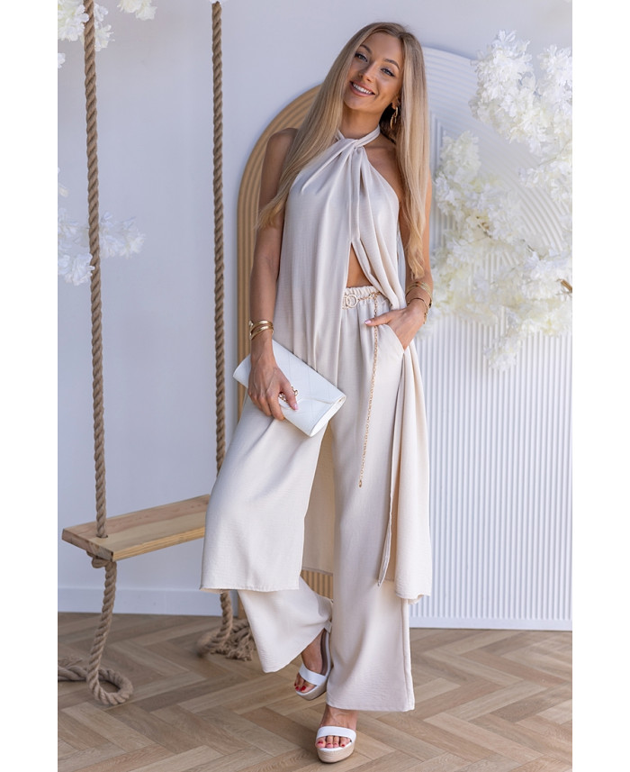 Komplet Elegancki Ana Beżowy