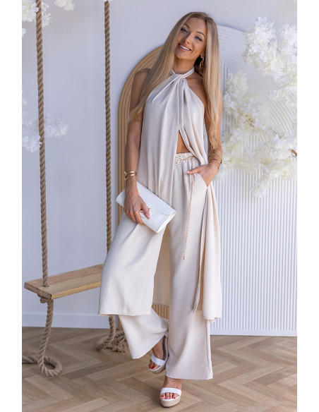 Komplet Elegancki Ana Beżowy