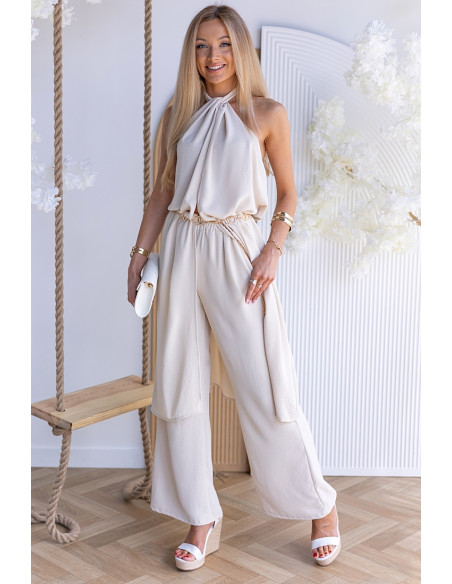 Komplet Elegancki Ana Beżowy