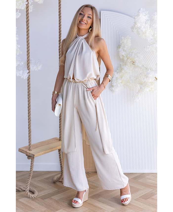 Komplet Elegancki Ana Beżowy