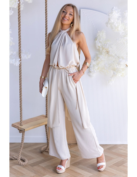 Komplet Elegancki Ana Beżowy