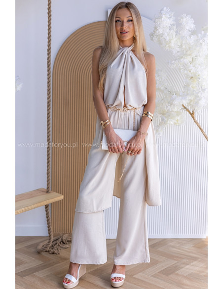 Komplet Elegancki Ana Beżowy