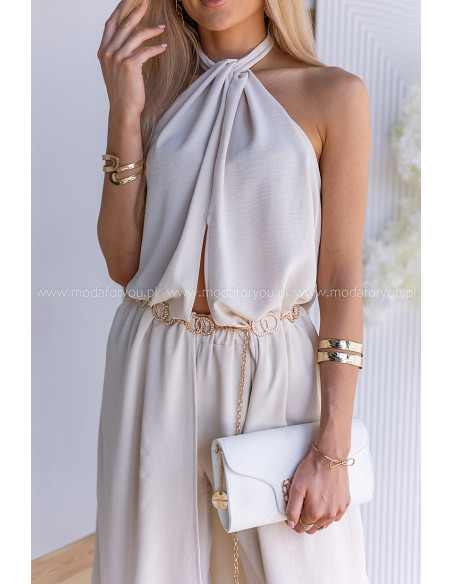 Komplet Elegancki Ana Beżowy