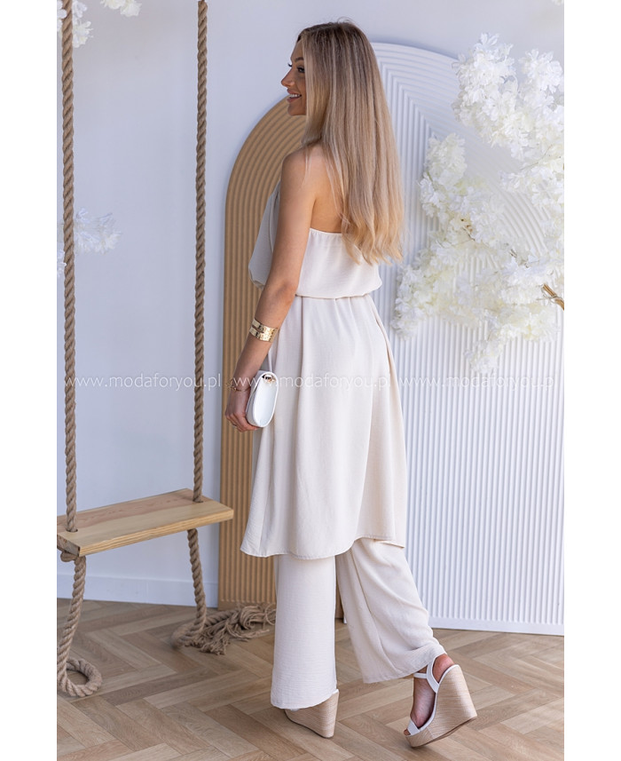 Komplet Elegancki Ana Beżowy