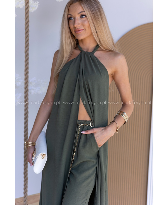 Komplet Elegancki Ana Khaki