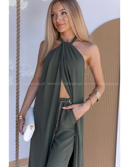 Komplet Elegancki Ana Khaki