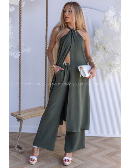 Komplet Elegancki Ana Khaki