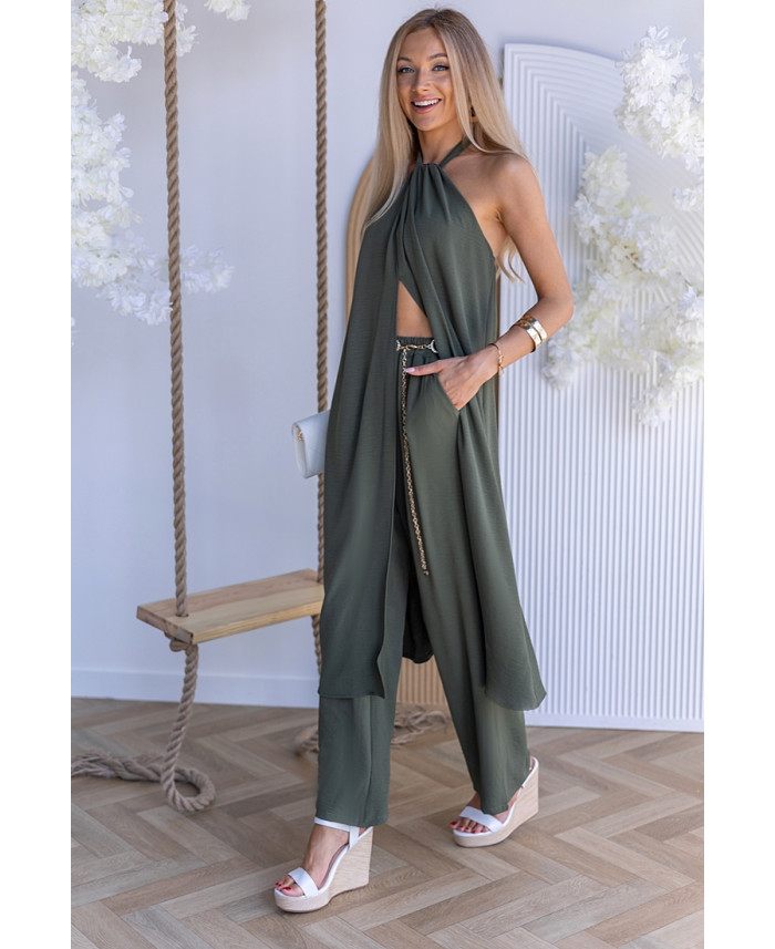 Komplet Elegancki Ana Khaki