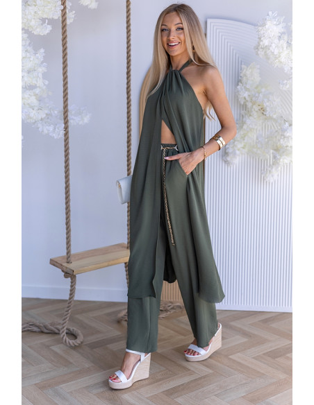 Komplet Elegancki Ana Khaki