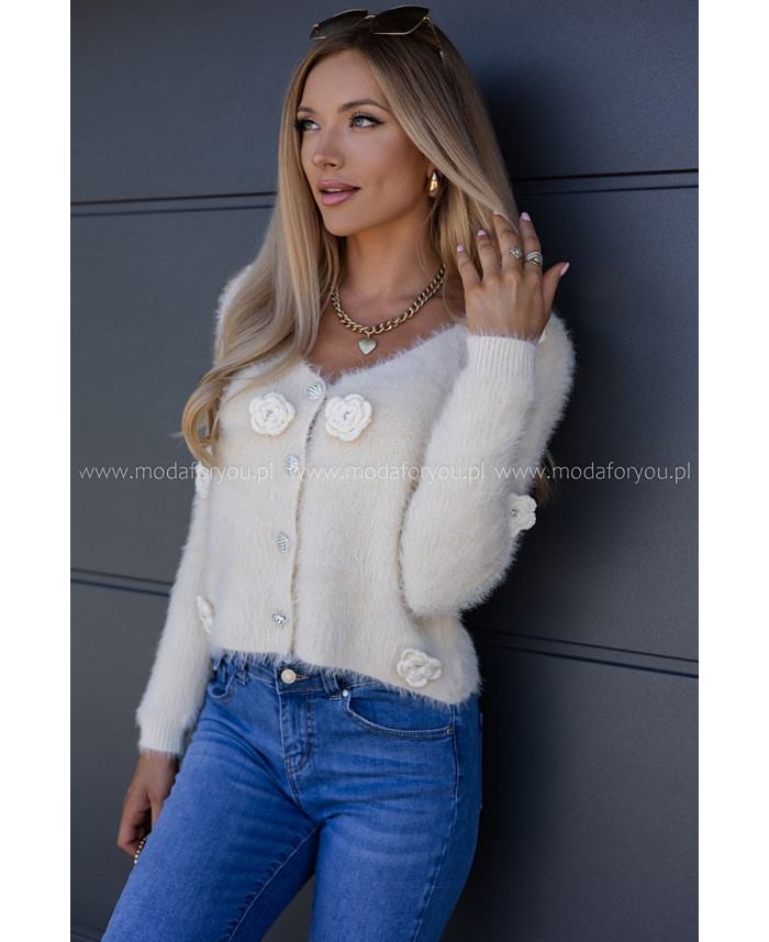 Sweter Need Flower Jasno Beżowy