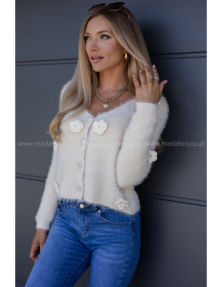 Sweter Need Flower Jasno Beżowy