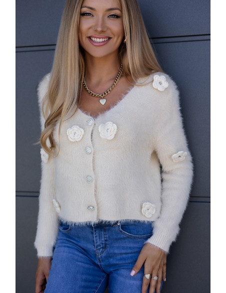 Sweter Need Flower Jasno Beżowy